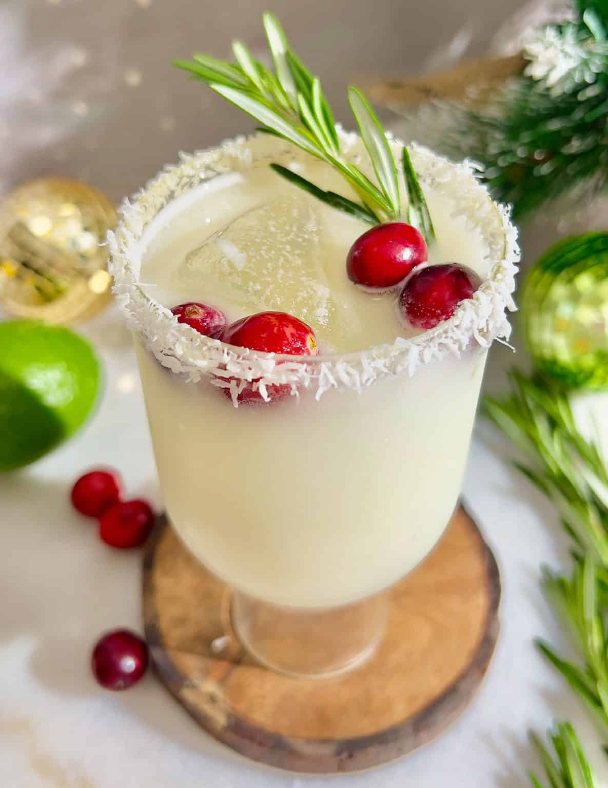 Holiday Coconut Margarita Beautiful Booze; Stylish Cocktails to Make